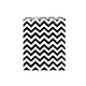 Papiertüte 13x17 cm (Packung 100 Stück) - weiß-schwarz - chevron