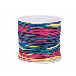 Baumwollschnur / Kordel Ø1 mm Regenbogen - Multicolor, 1 Buc.