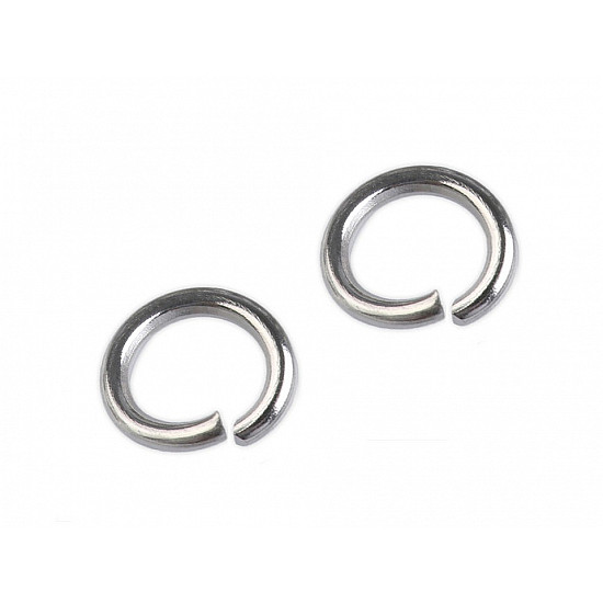 Verbindungsring Ø6 mm Edelstahl, platine, 25 Stück