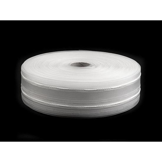 Gardinenband Bleistiftfalten Breite 50 mm, Transparent, 50 m