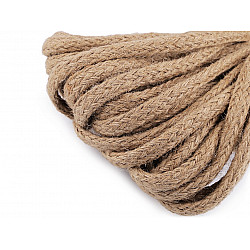 Jute Schnur / Kordel geflochten Breite 15 mm, Leinenfarbe natürlich, 1m