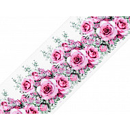 Satinband Rosen Breite 40 mm, rosa, 22.5 m