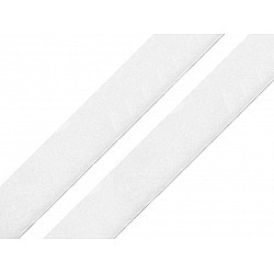 Klettverschluss Plüsch selbstklebend Breite 20 mm, White, 25 m