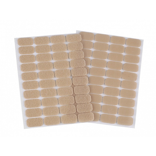 Klettpunkte selbstklebend Rechtecke 15x25 mm, beige