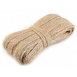 Jute Band Breite 11 mm, créme, 10 m