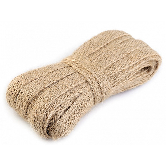 Jute Band Breite 11 mm, créme, 10 m