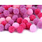 Bommel Farbenmix Ø10 mm, rosa, 1 Tüte