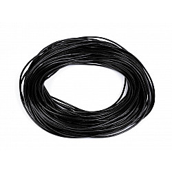 Kunstleder Band  Ø2 mm, schwarz, 25 m