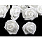 Dekoration Rose Ø4 cm, weiß, 10 Stück