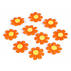 Blume aus Filz Ø27mm, orange stark, 20 Stück