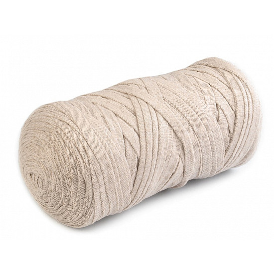 Spaghetti Strickschlauchband, 250 g - blasse Beige