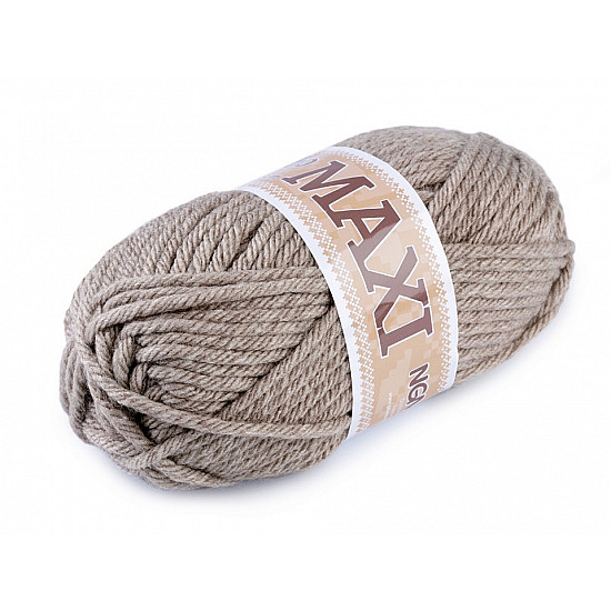 Jumbo Maxi Strickfaden, 100 g - beige - Melange