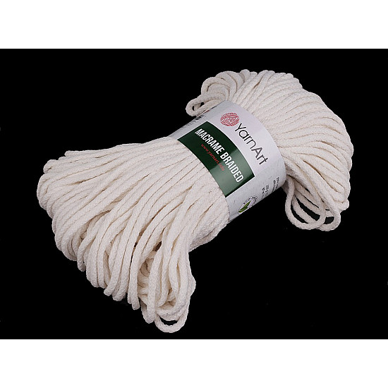 Strickgarn Macrame Braided 250 g - créme sehr hell, 1 Buc.