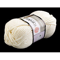 Merino-sperriger Strickfaden, 100 g - offene Creme