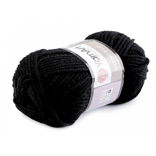 Knicken Merino sperrig, 100 g - schwarz