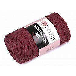 Strickgarn Macrame Cord 250 g - Bordeaux, 1 Buc.