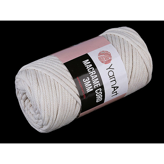 Strickgarn Macrame Cord 250 g - Naturfarbe hell, 1 Buc.