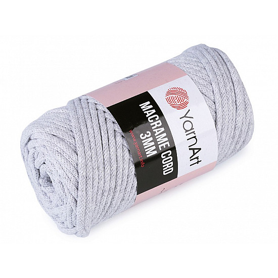 Strickgarn Macrame Cord 250 g - hell-grau, 1 Buc.