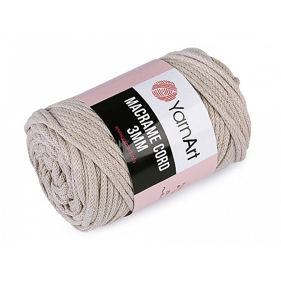 Strickgarn Macrame Cord 250 g - natürlich, 1 Buc.