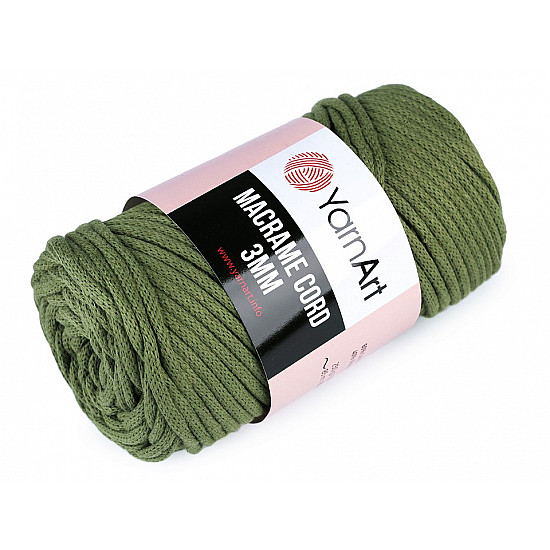 Strickgarn Macrame Cord 250 g - grün, 1 Buc.