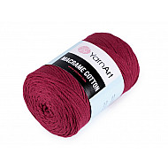 Stricken / Häkeln Baumwoll Makramee, 250 g - offener Bordo