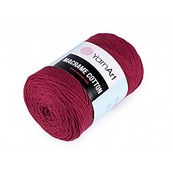 Stricken / Häkeln Baumwoll Makramee, 250 g - offener Bordo