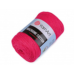 Stricken / Häkeln Baumwoll Makramee, 250 g - rosa Himbeere