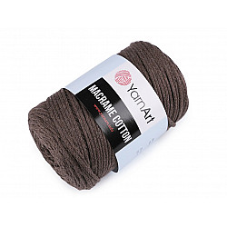 Stricken / Häkeln Baumwoll Makramee, 250 g - braune Eiche