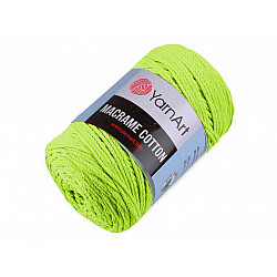 Stricken / Häkeln Baumwoll Makramee, 250 g - Neongrün