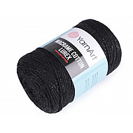 Strickgarn Macrame Cotton Lurex 250 g - schwarz, 1 Buc.