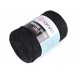 Strickgarn Macrame Cotton Lurex 250 g - schwarz, 1 Buc.