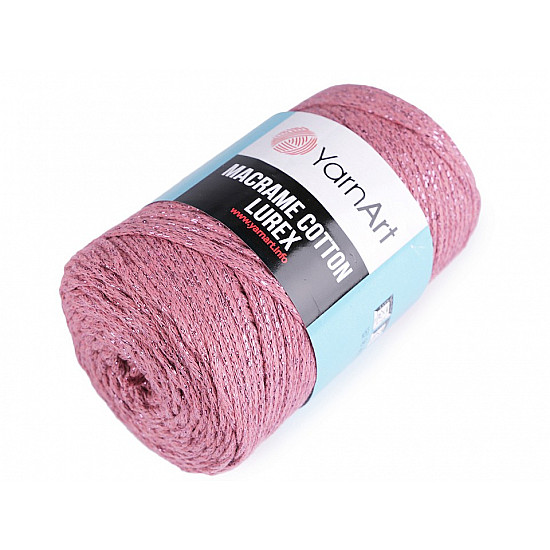 Strickgarn Macrame Cotton Lurex 250 g - dkl.-altrosa, 1 Buc.