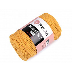 Strickgarn Macrame Rope 3 mm 250 g - Senf-braun, 1 Buc.