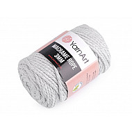 Strickgarn Macrame Rope 3 mm 250 g - hell-grau, 1 Buc.