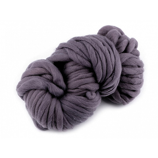 Extra dickes Strickgarn 250 g- grau violett