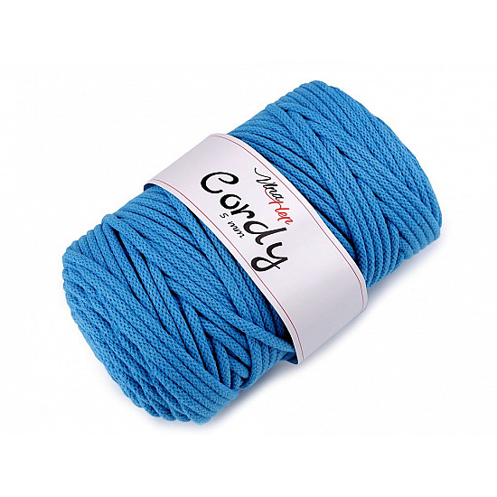 Gestrickter Thread / Macrame-Kabel, (Pack 100 m) - blau