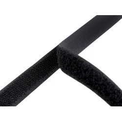 Klettverschluss haken + schlaufen breite 16 mm - Schwarz (25 Meter) Klettverschluss haken + schlaufen breite 16 mm - Schwarz (25 Meter)