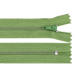 Spiralreißverschluss nr. 3, länge 18 cm, pinlock - Grün-khaki (10 Stücke) Spiralreißverschluss nr. 3, länge 18 cm, pinlock - Grün-khaki (10 Stücke)