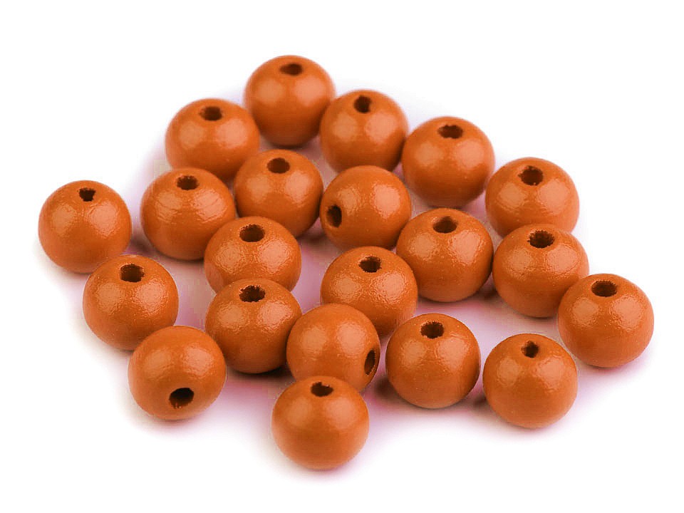 Holzperlen, Ø10 mm (Packung 20 g) - Orange